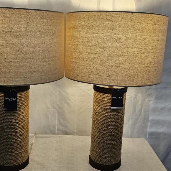 Nautica Cream and Brown Coastal Accent Decor #095. - Picture 7 of 8